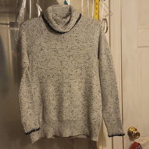 Cable an Gauge , XS/ TP, Cowel neck long sleeve black an gray confetti , Stunnin